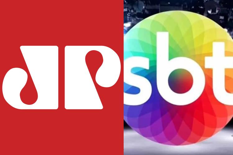 Logos da Jovem Pan e SBT (Montagem/Área VIP/Divulgação)