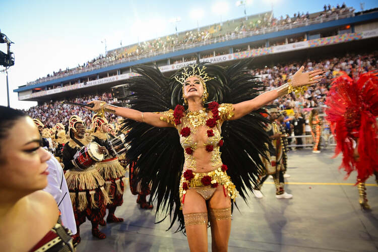 Luciana Gimenez no Sambódromo do Anhembi