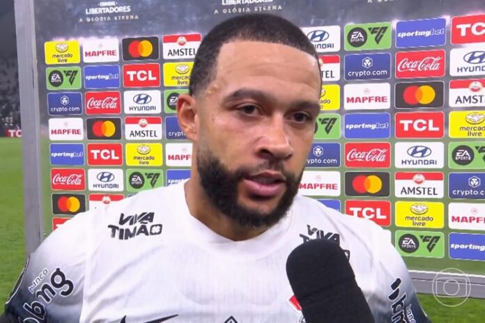 Memphis Depay, do Corinthians - Foto: TV Globo