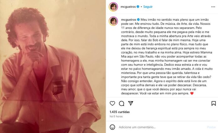 Publicação de Maria Clara Gueiros (Reprodução/Instagram)