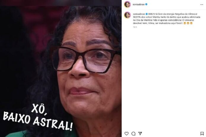 A postagem de Sonia Abrão