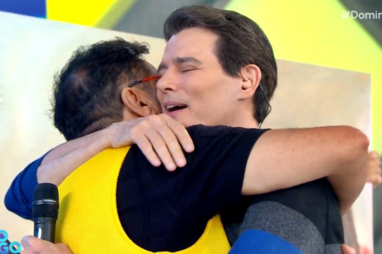 Geraldo Luís e Celso Portiolli no Domingo Legal - Foto: SBT