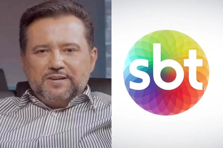 Geraldo Luís e logo do SBT (Montagem/Área VIP/Instagram/SBT)