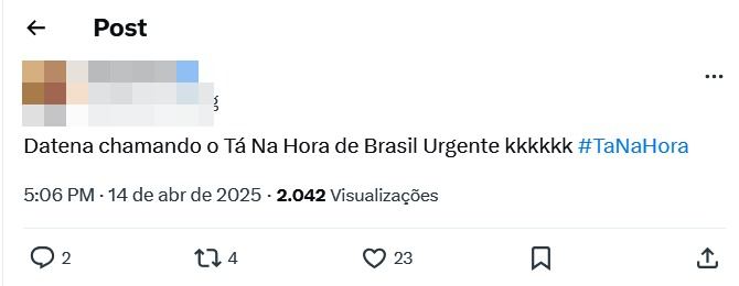 Internautas e Datena (Reprodução: X, antigo Twitter)