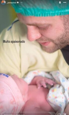 Zé Mauricio mostrando o momento com filha (Reprodução: Instagram)
