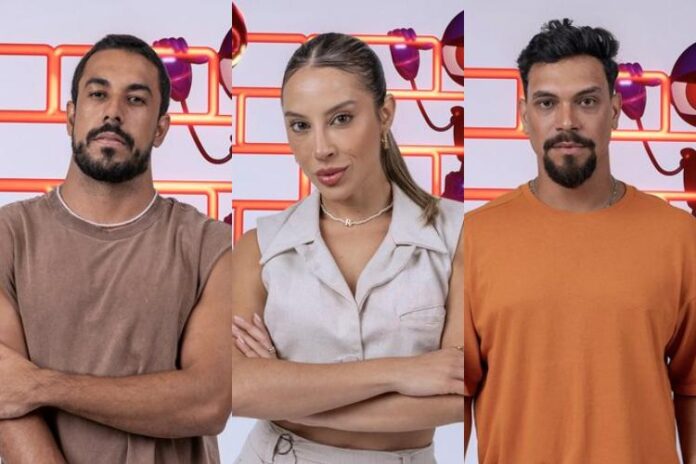 Maike, Renata e Vinícius Paredão BBB25 (Montagem/Área VIP/Globo)