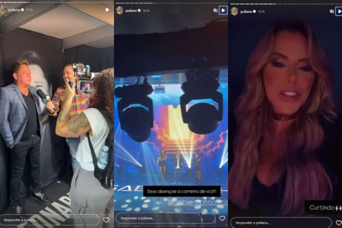 Poliana Rocha mostrando que marcou na apresentação do Leonardo (Reprodução: Instagram)