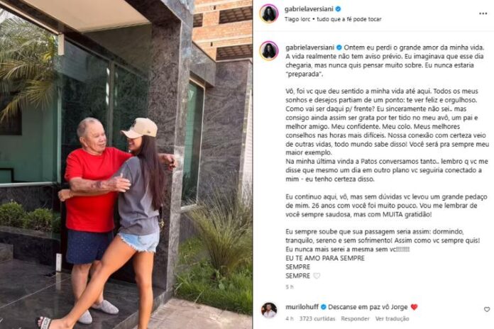Post de Gabriela Versiani 