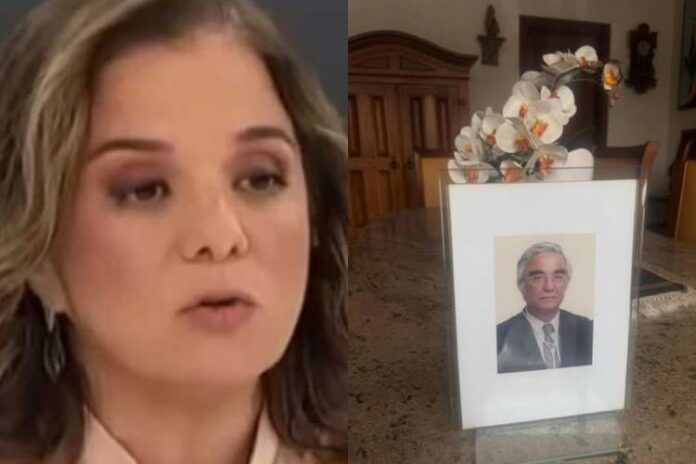 Vera Magalhães e foto do seu pai (Montagem/Área VIP/TV Cultura/Instagram)